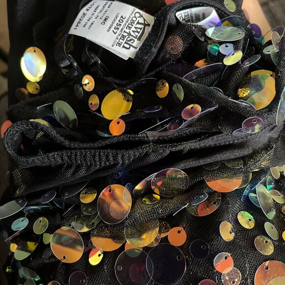 Girls AWISH come true sequined 2 piece dance costume sz 10/12 - Picture 6 of 8